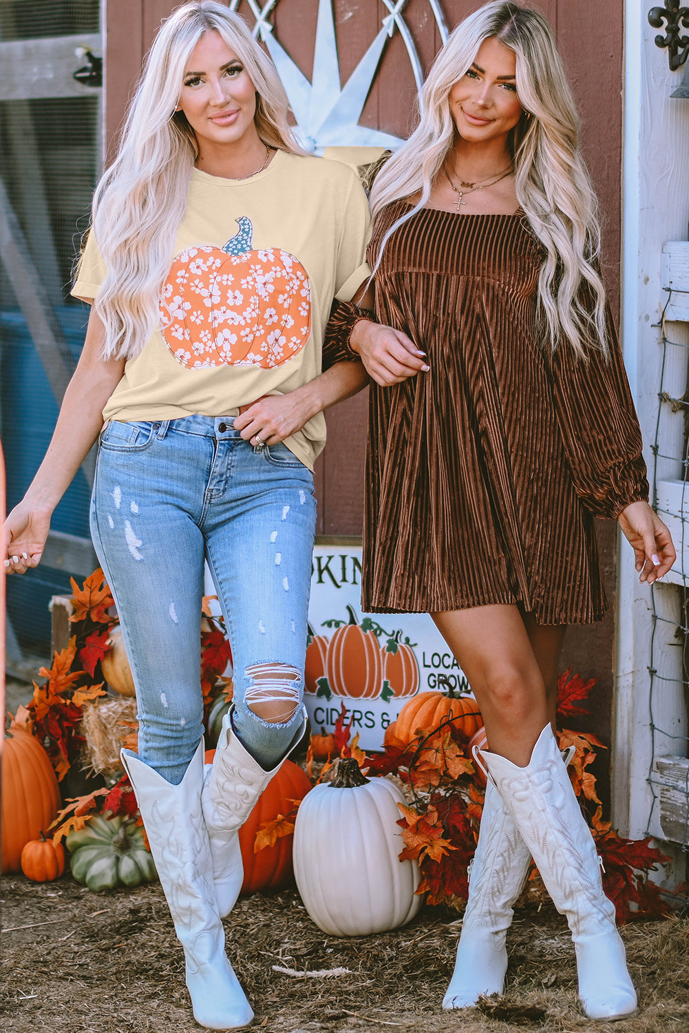 Sweet Floral Pumpkin Graphic Tee