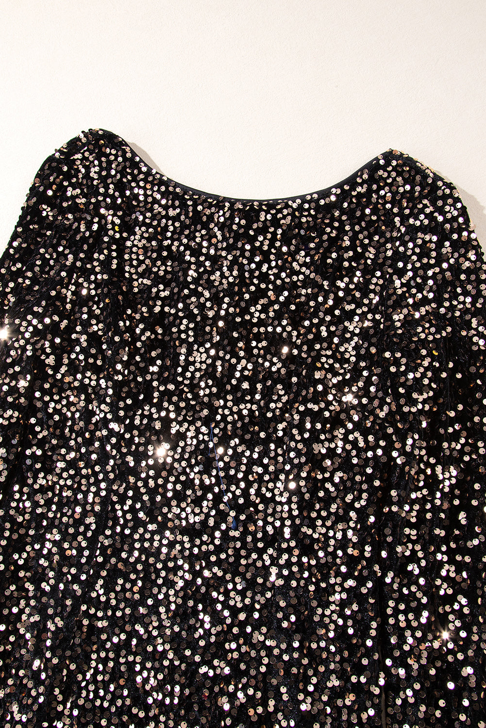 Sequin Crew Neck Long Sleeve Bodycon Dress