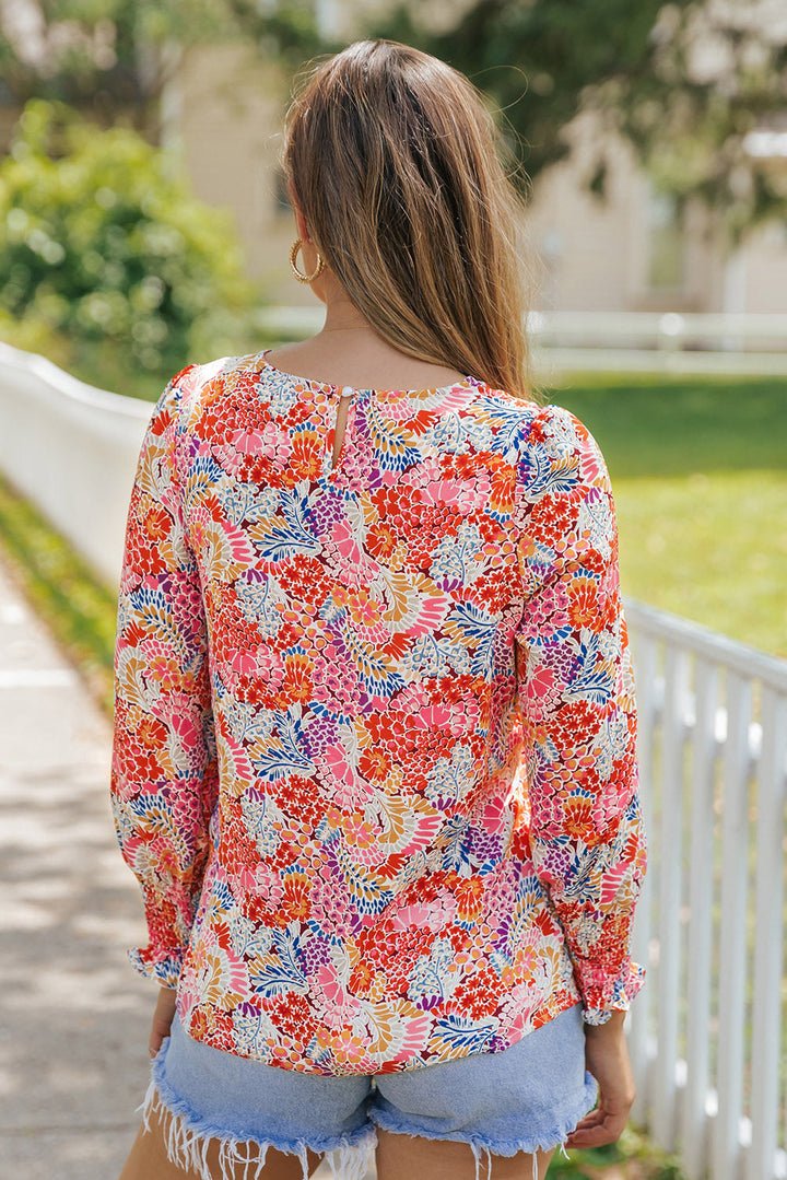 Puff Sleeve Floral Blouse