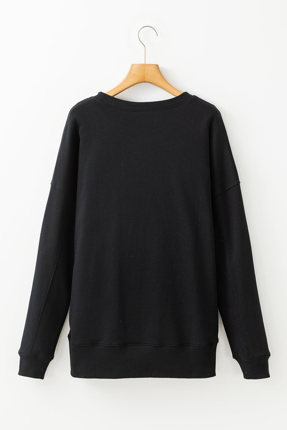 Drop Shoulder Crisscross Stitching Pocketed Loose Sweatshirt