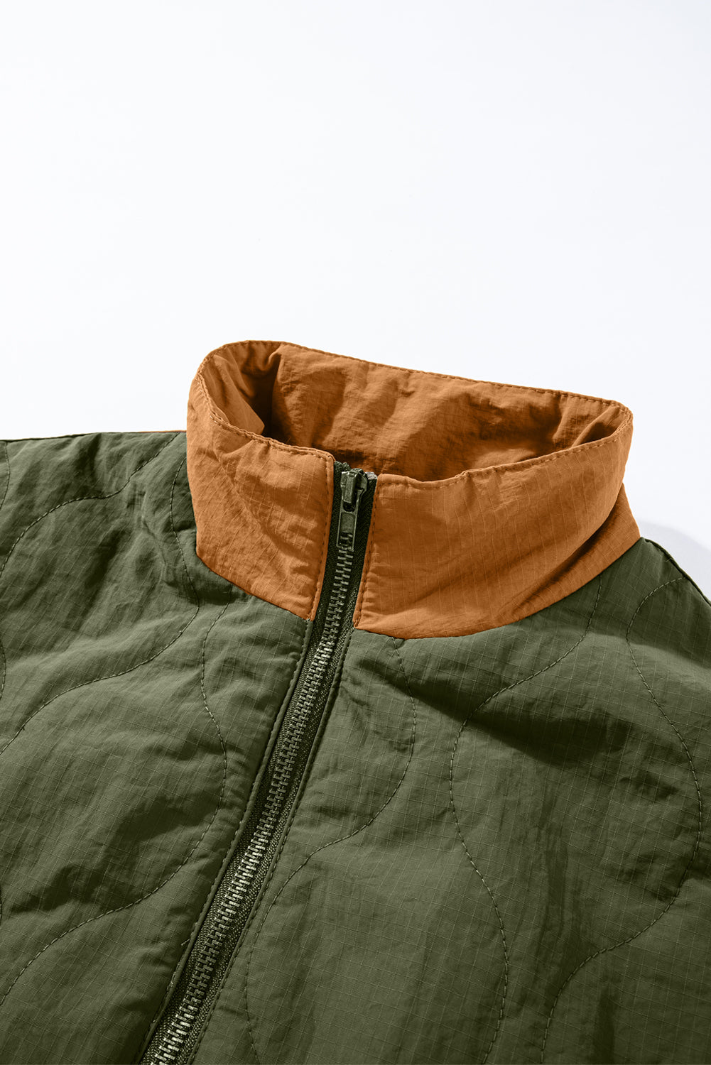 Stitching Quilted Drawstring Jacket