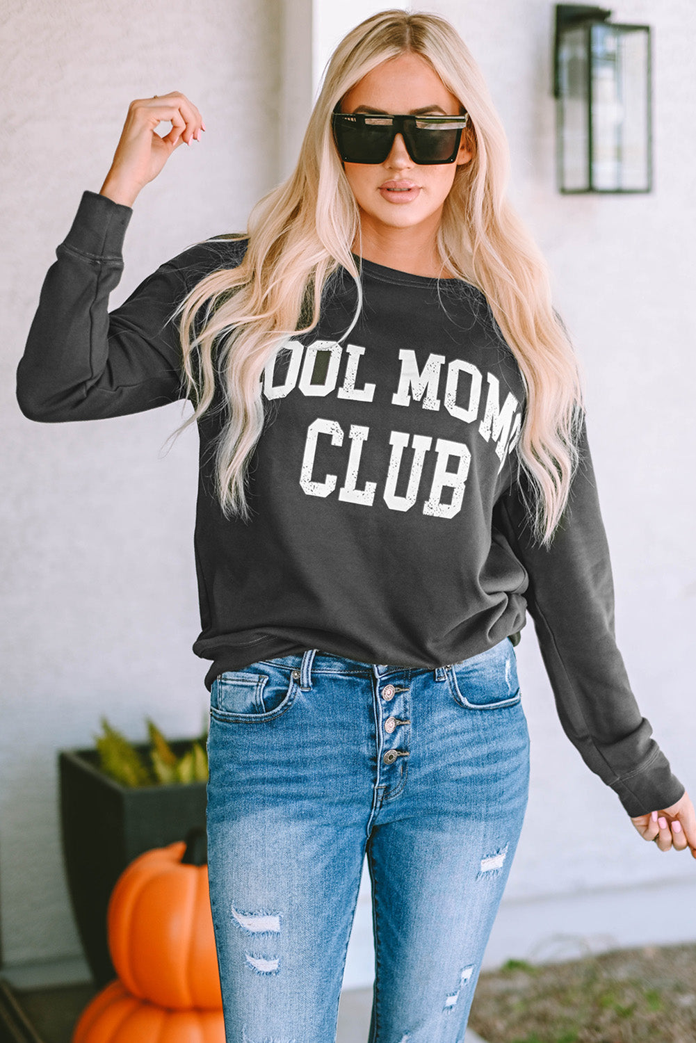 COOL MOMS CLUB Drop Shoulder Sweatshirt