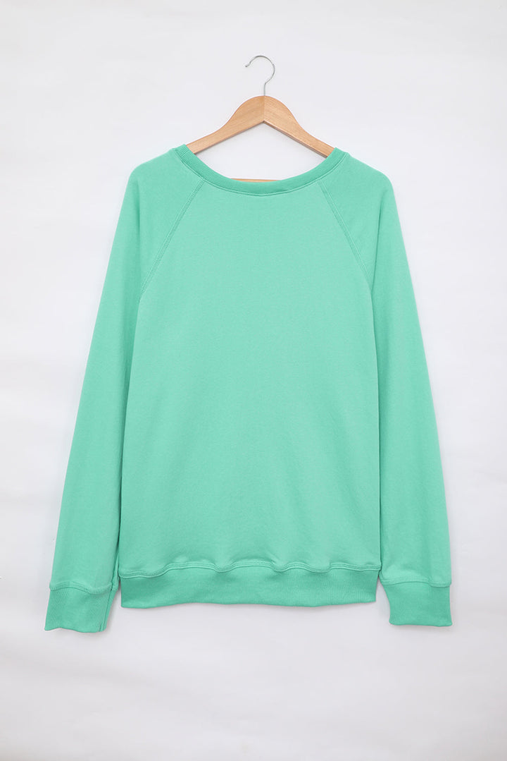 French Terry Cotton Blend Pullover Sweatshirt