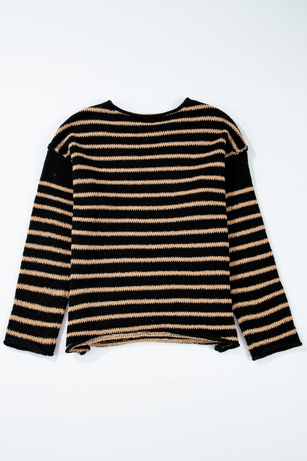 Drop Shoulder Round Neck Loose Sweater