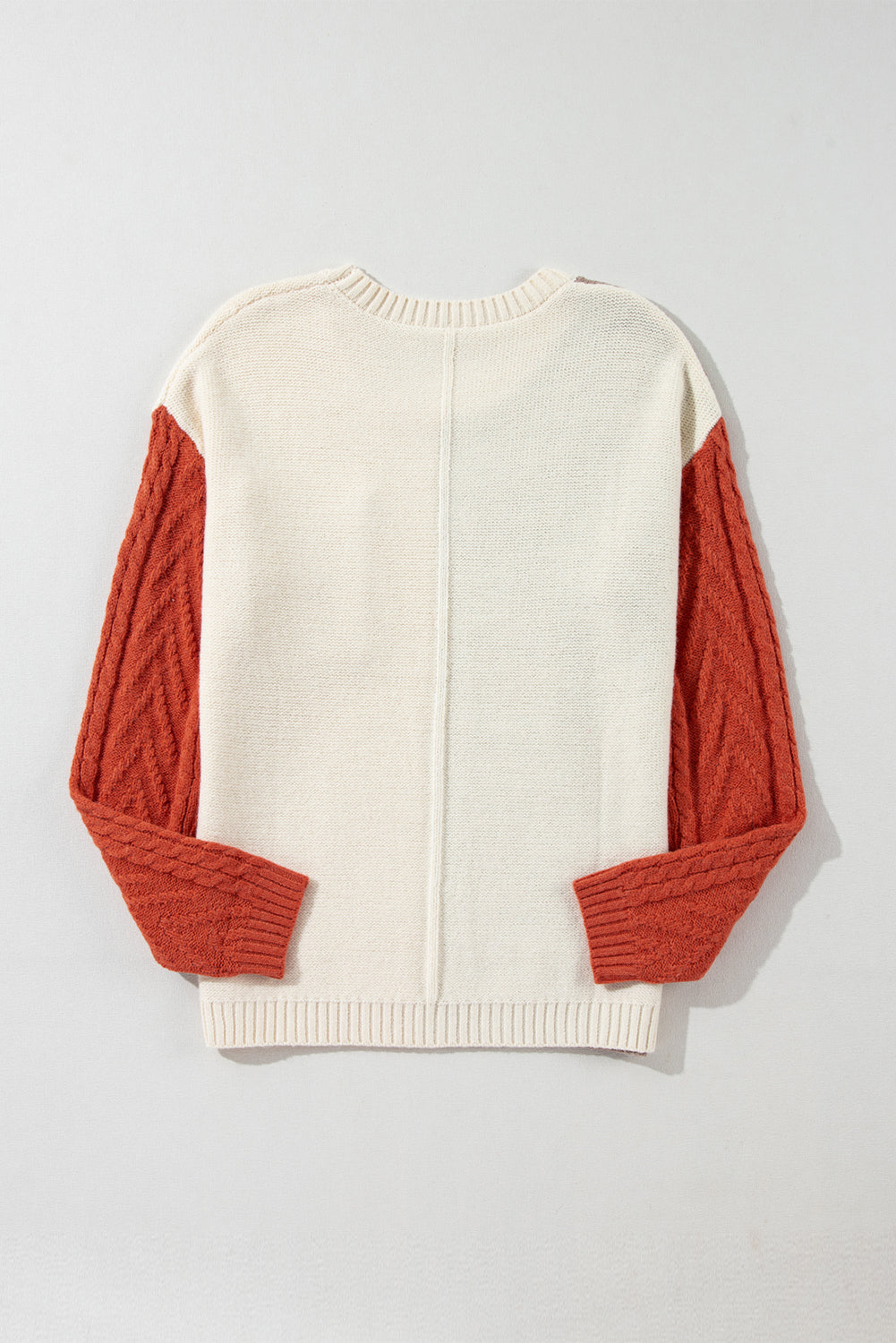 Colorblock Patched Pocket Drop Shoulder Sweater