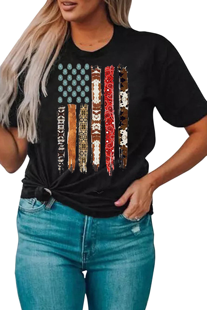 Western American Flag Graphic Tee