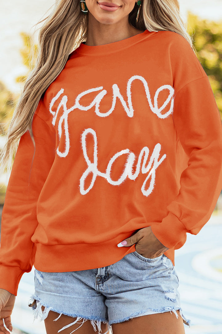 Tinsel Game Day Drop Shoulder Graphic Sweatshirt