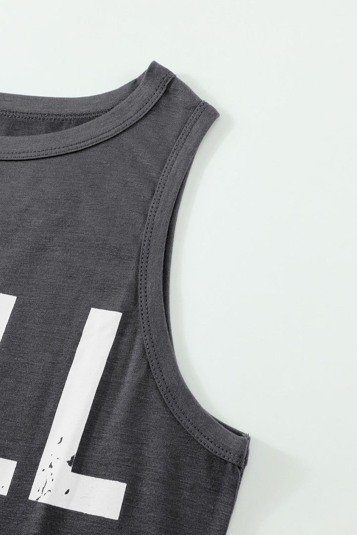 CHILL Graphic Print Tank Top