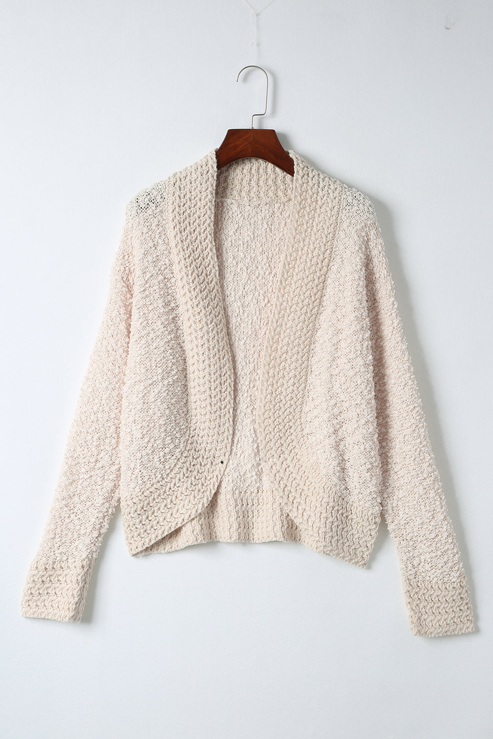 Cardigan ouvert en tricot popcorn