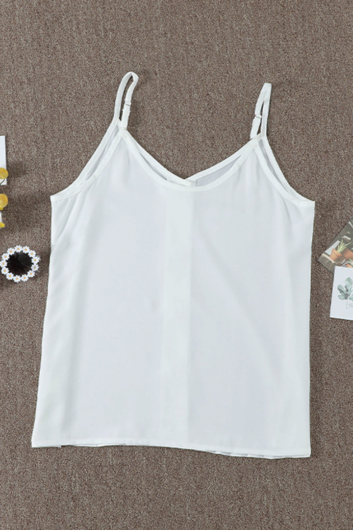 Spaghetti Strap Buttoned Tank Top