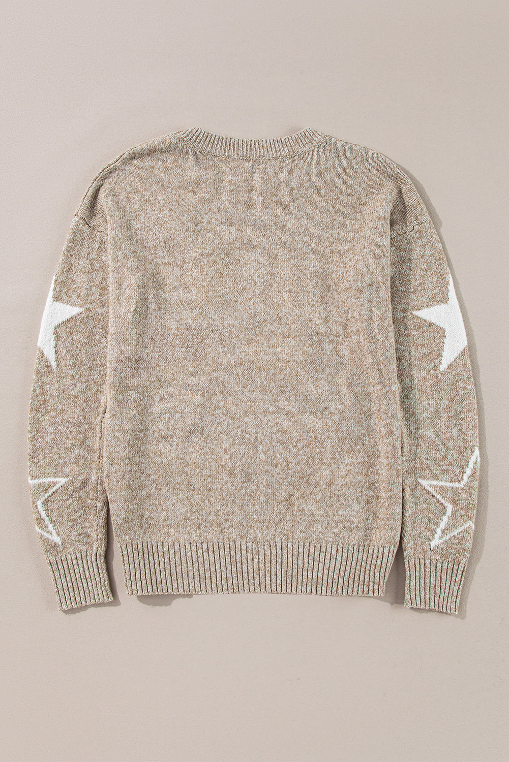 Star Pattern Drop Shoulder Sweater