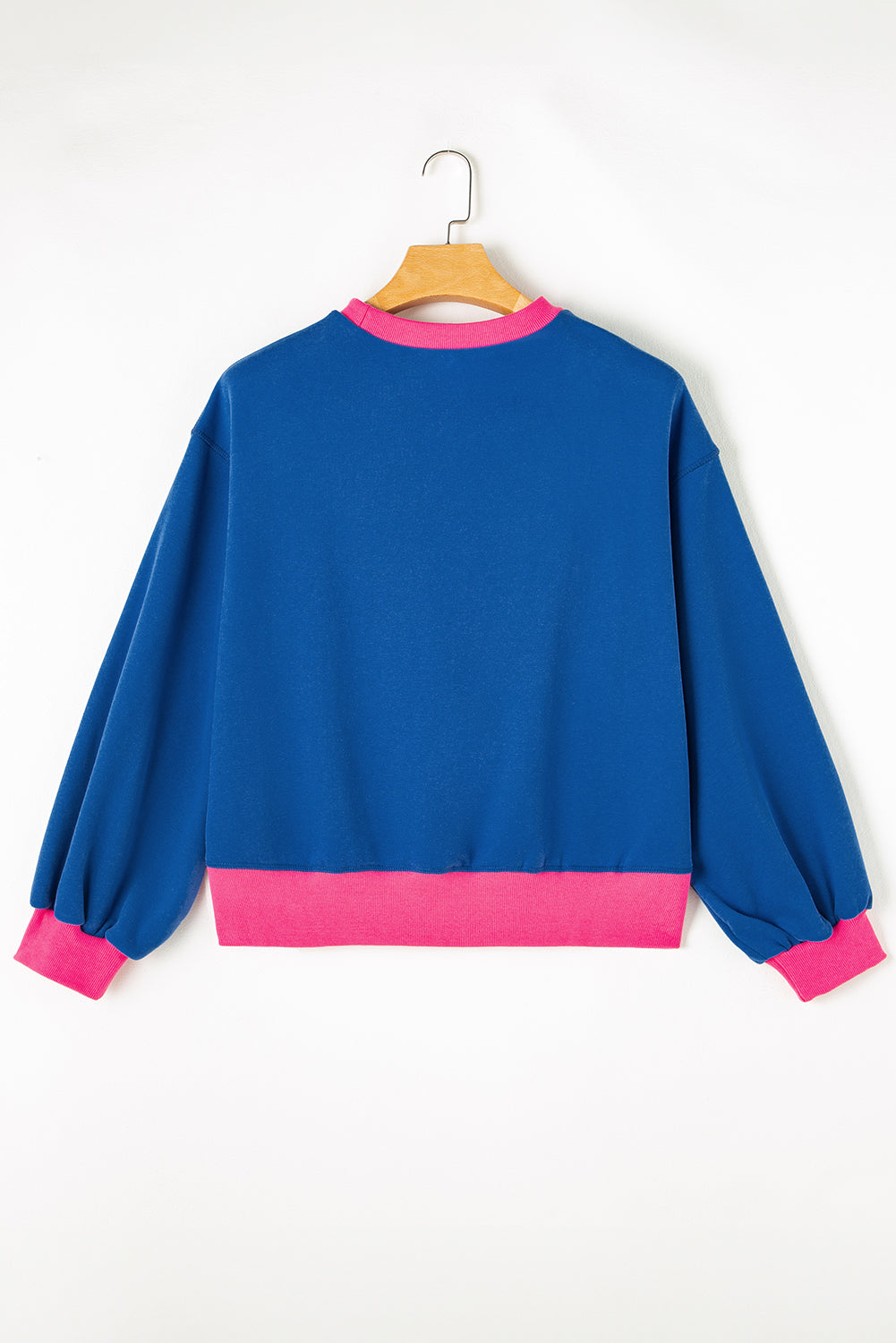 Colorblock Bubble Sleeve Sweatshirt