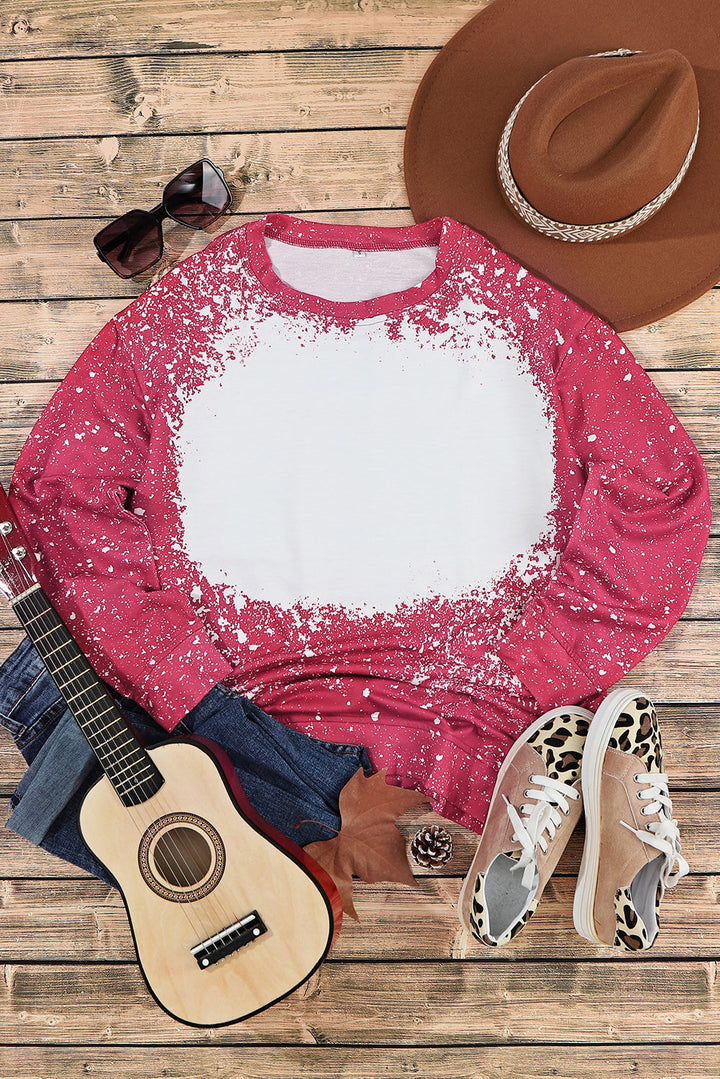 Tie-dyed Crew Neck Pullover Sweatshirt