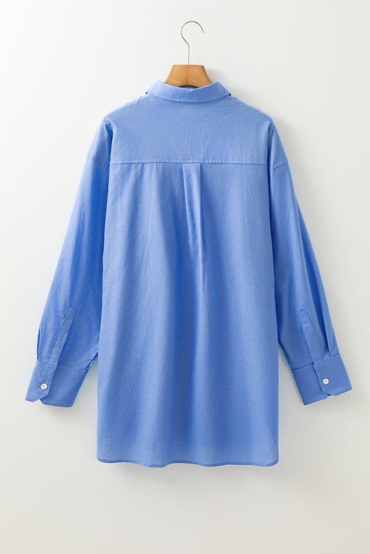 Boyfriend Chest Pocket Tunic Shirt