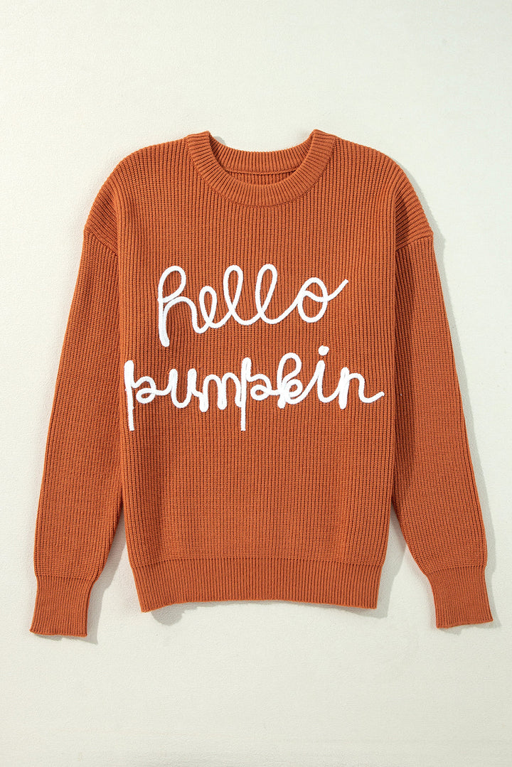 Hello Pumpkin Graphic Sweater