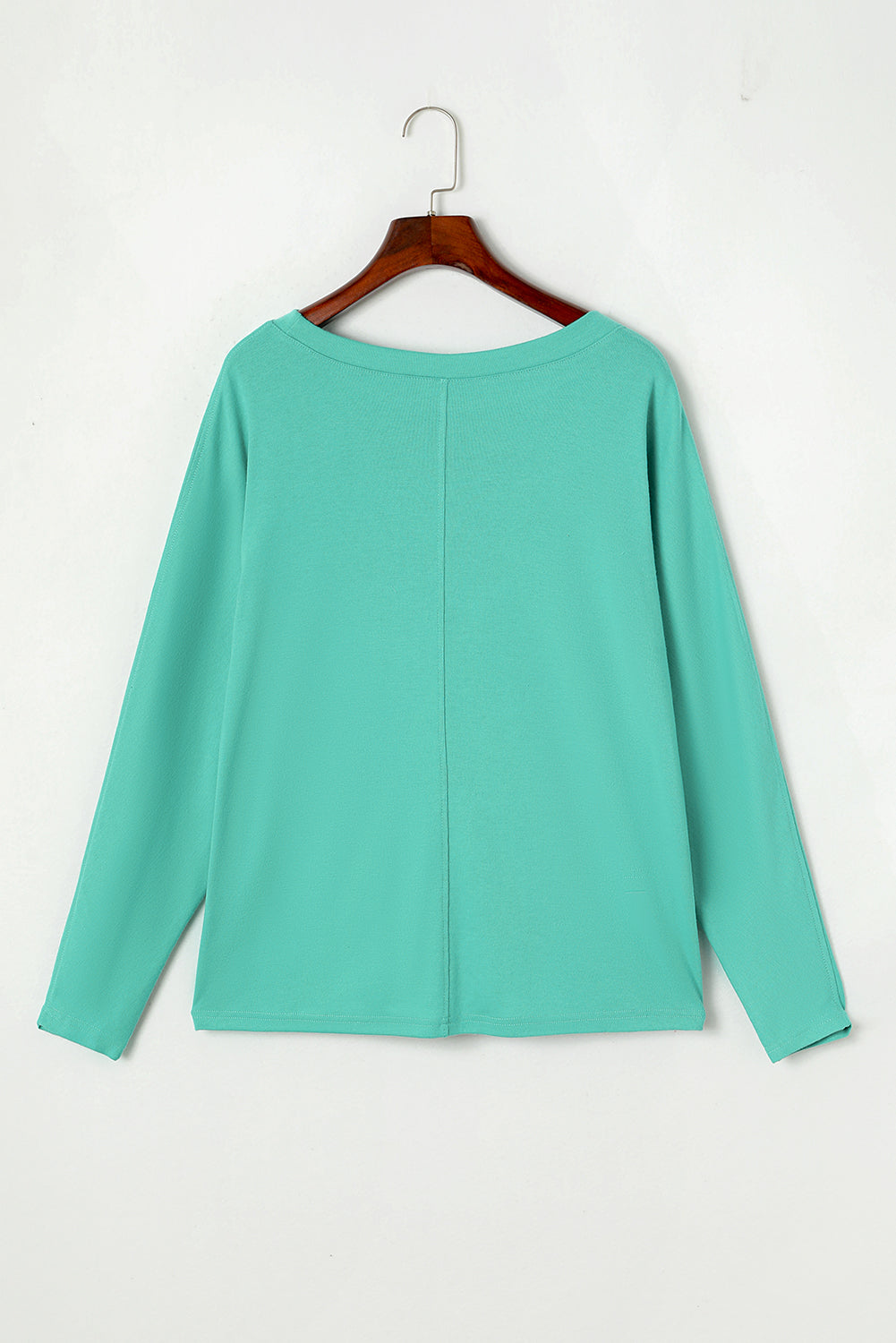 Solid Color Patchwork Long Sleeve Top