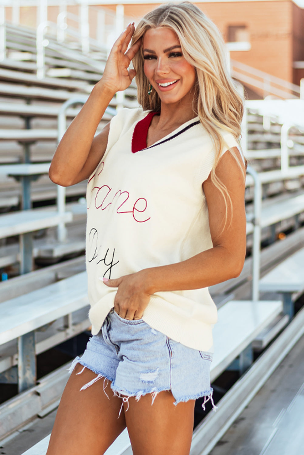 Vintage Game Day Sweater Vest