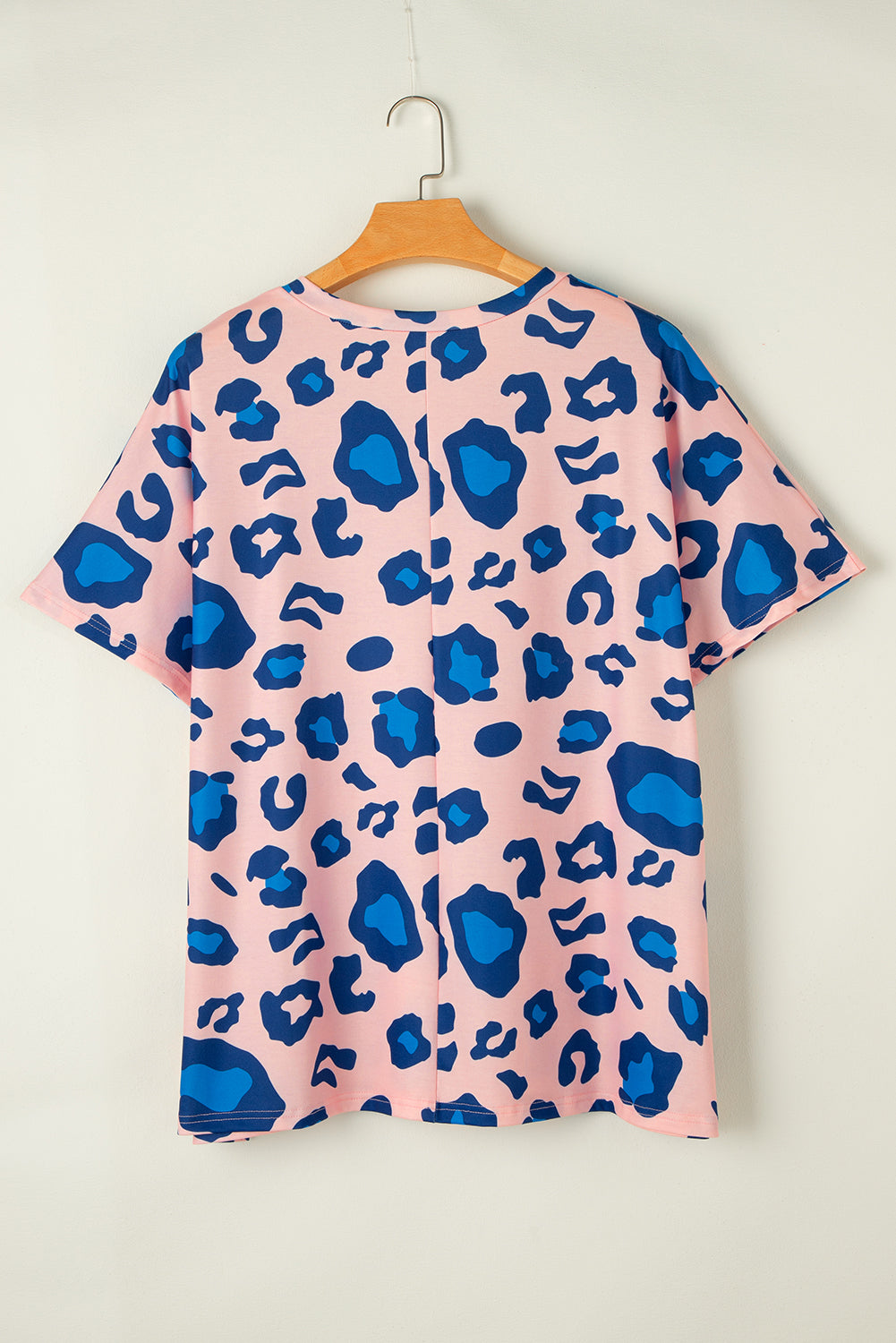 Leopard Print V Neck Plus Size Tee