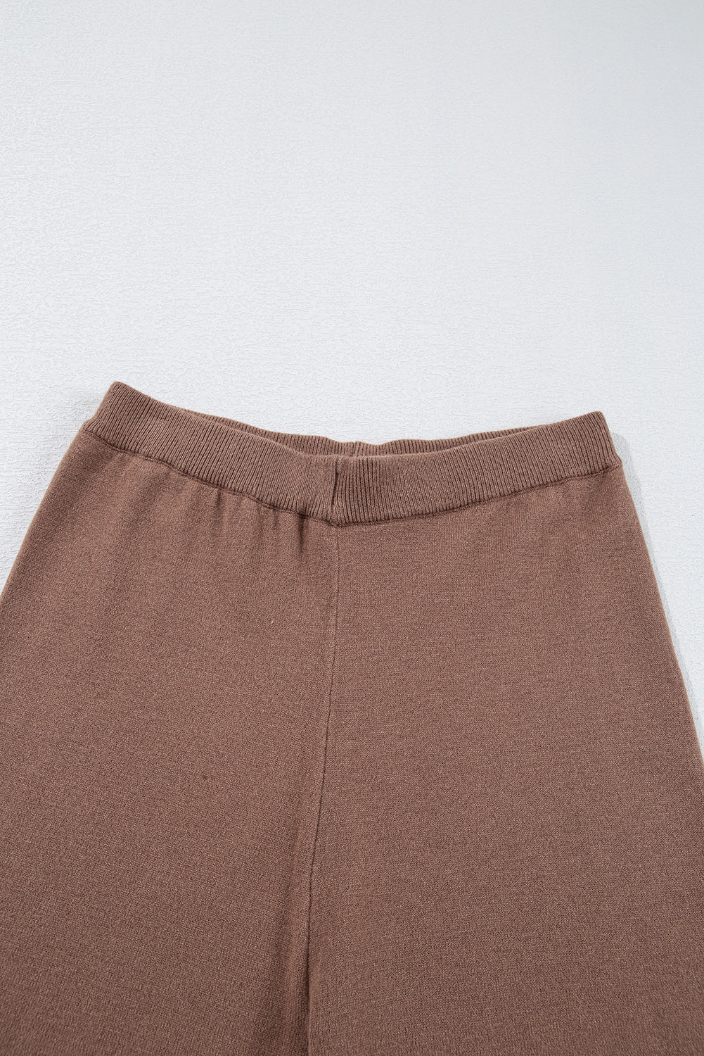 High Waist Straight Leg Knitted Pants