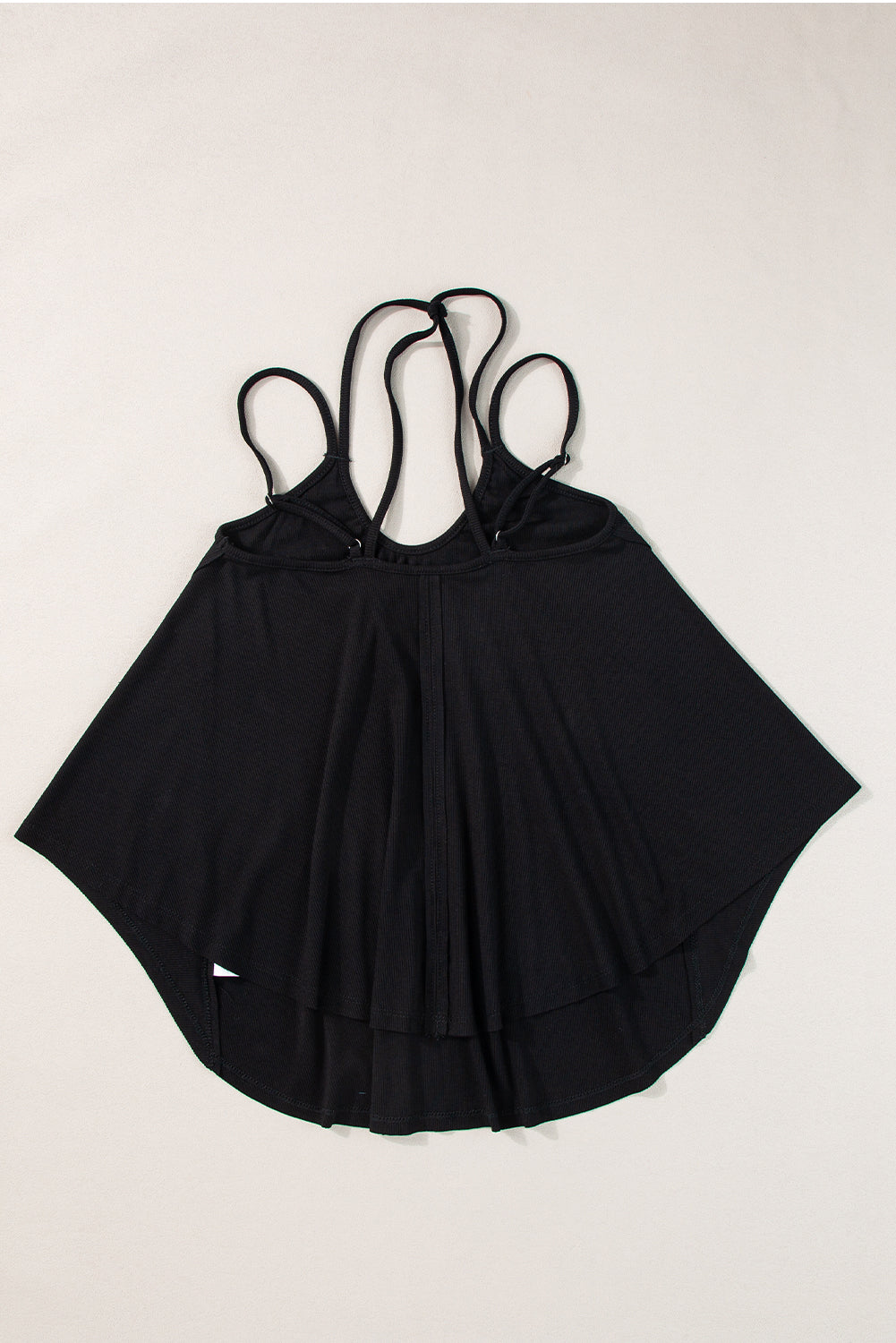 Exposed Seam Detail Double Straps Tank Top