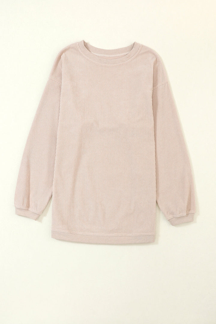 Ribbed Corduroy Oversized Sweatshirt