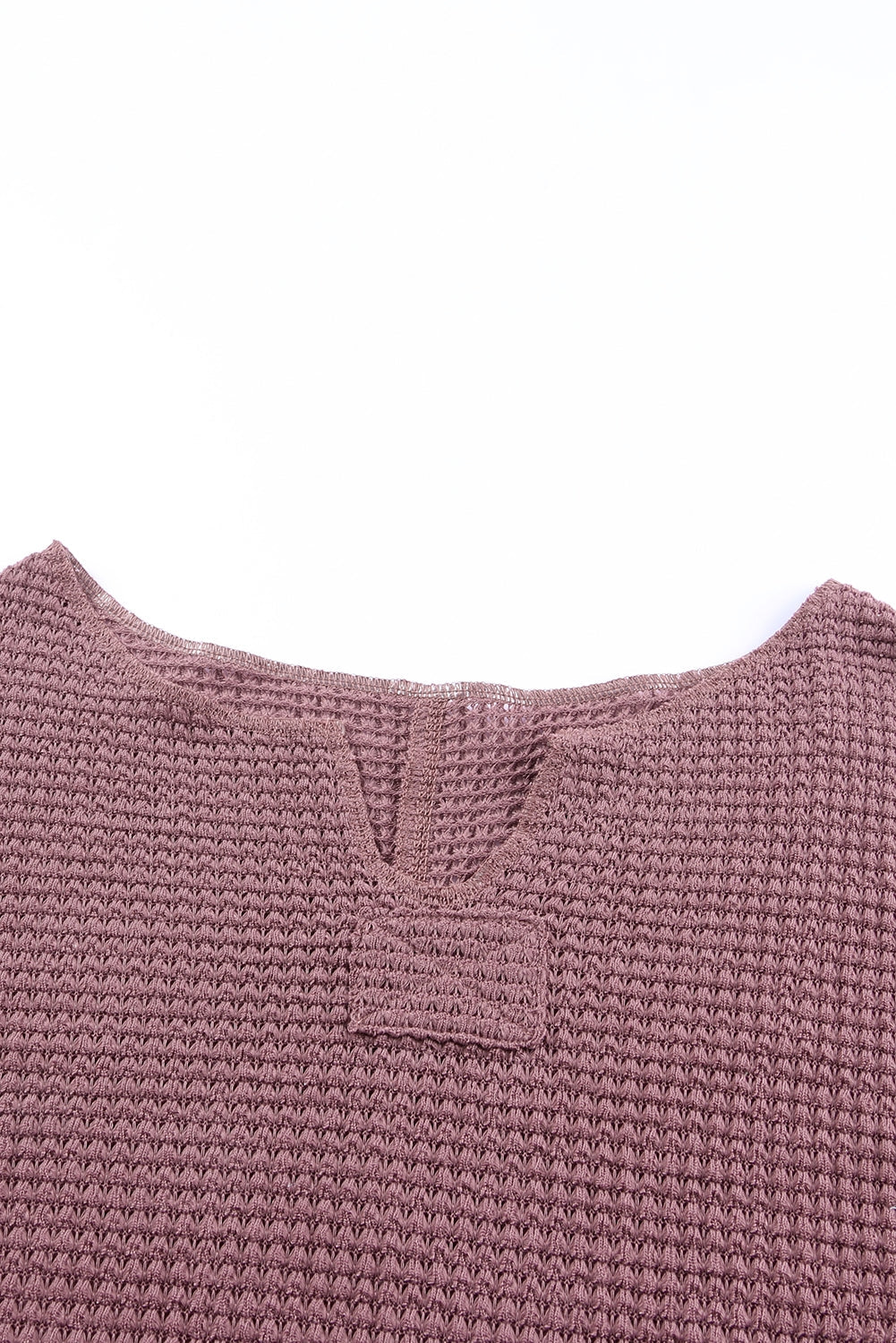 Waffle Knit Loose Long Sleeve Top