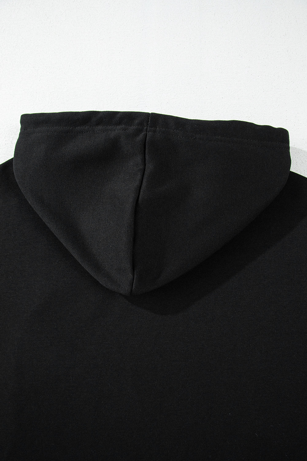 Solid Drop Shoulder Drawstring Cropped Hoodie