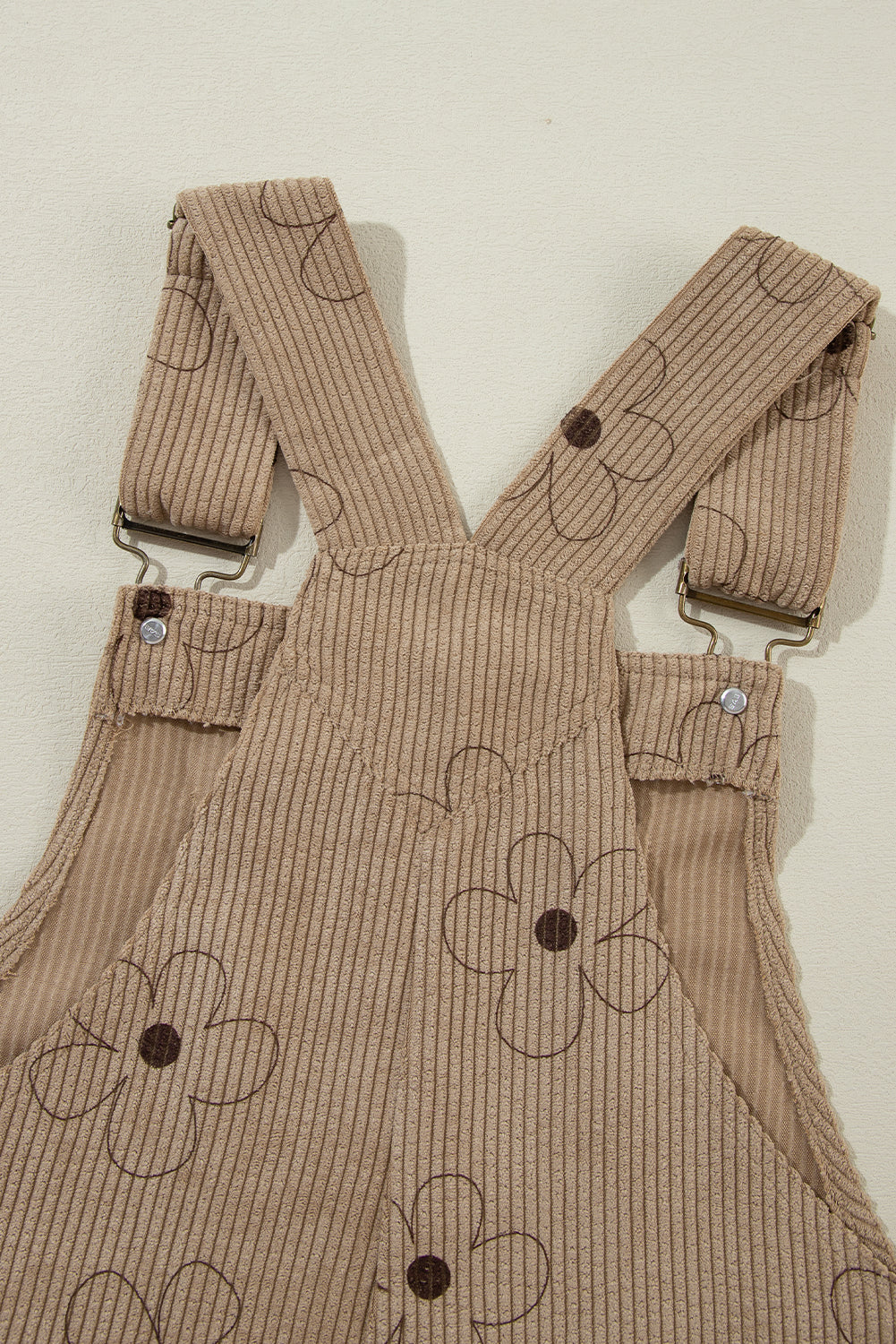 Flower Print Corduroy Overalls