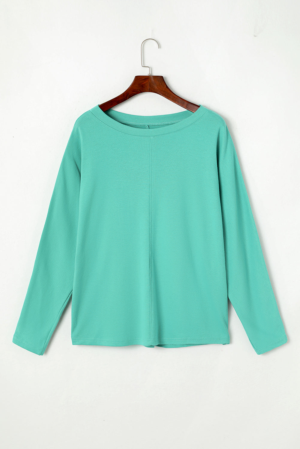 Solid Color Patchwork Long Sleeve Top