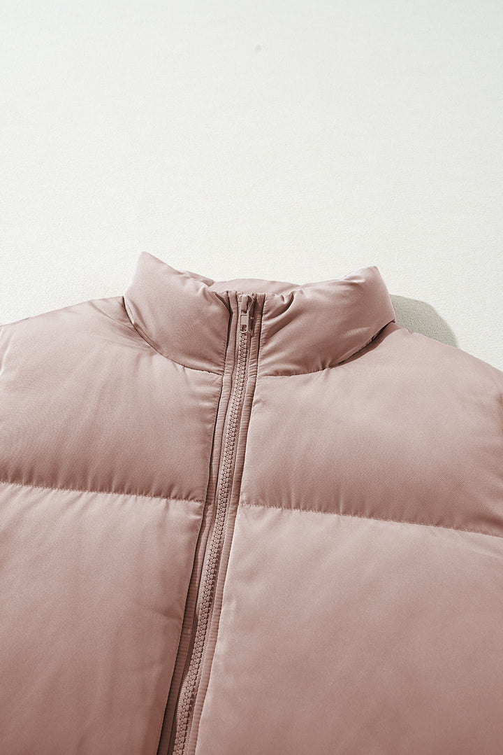 Full Zipper Quilted Puffer Jacket