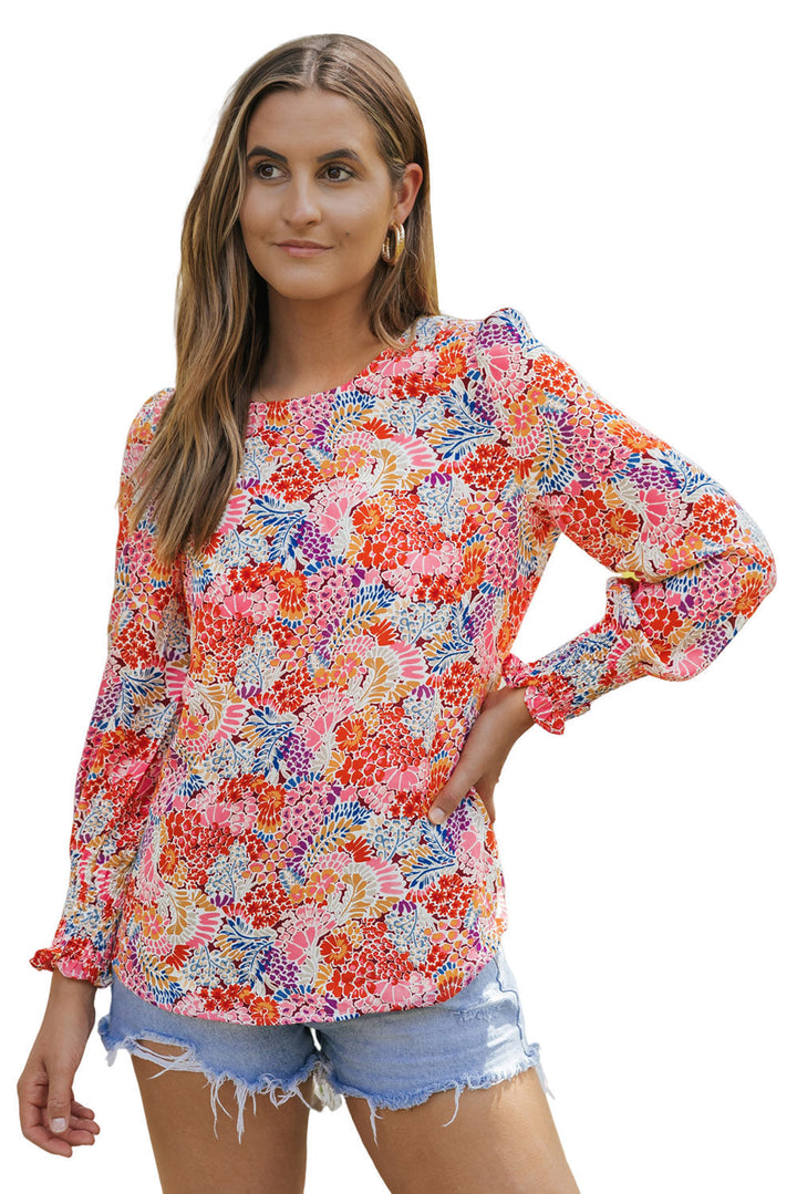 Puff Sleeve Floral Blouse