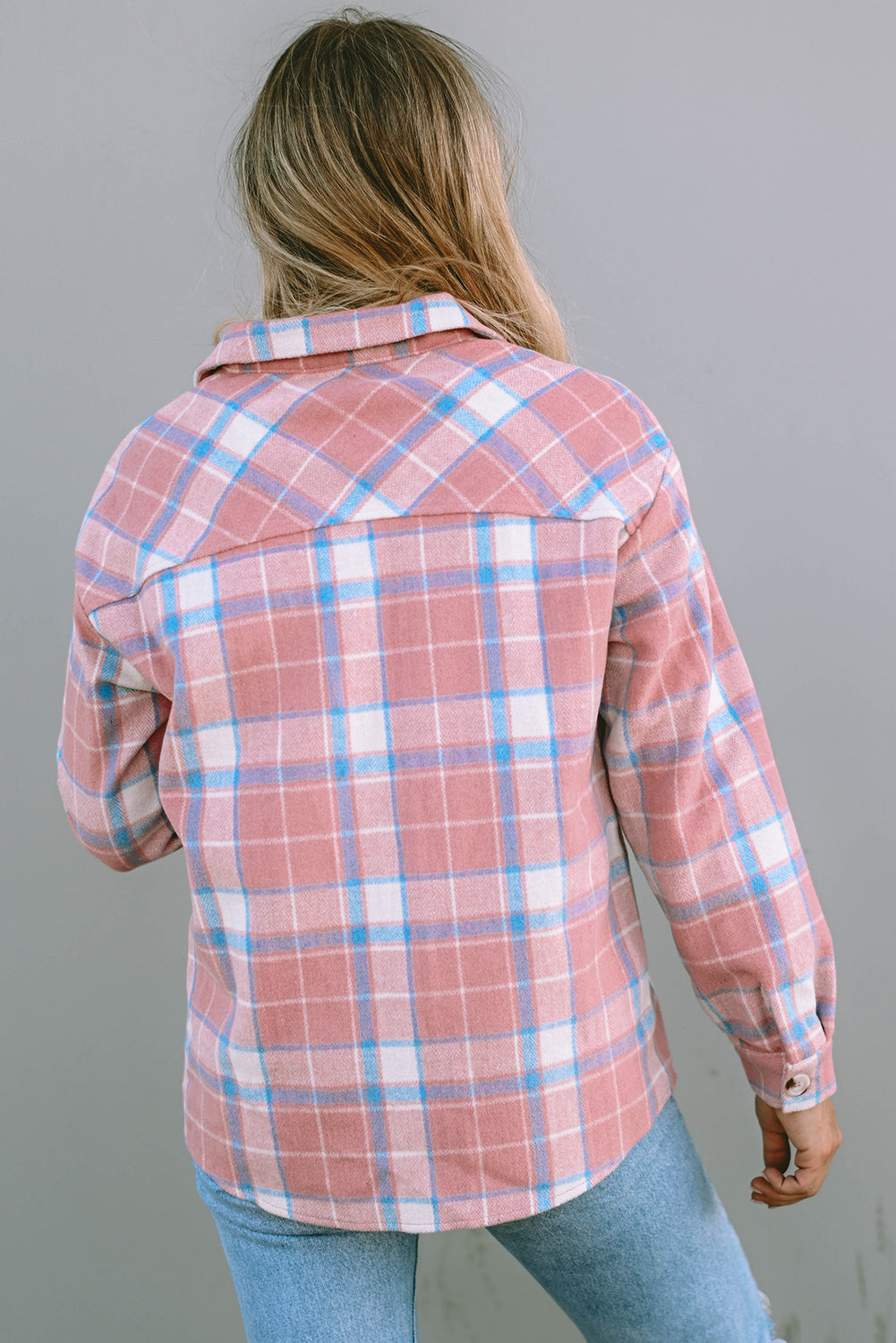 Plaid Flap Pocket Flannel Shacket