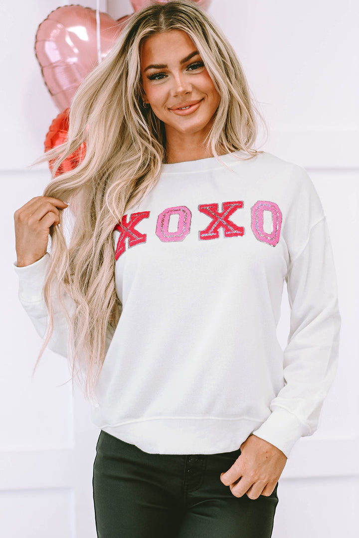 Shiny XOXO Valentine Pullover Sweatshirt