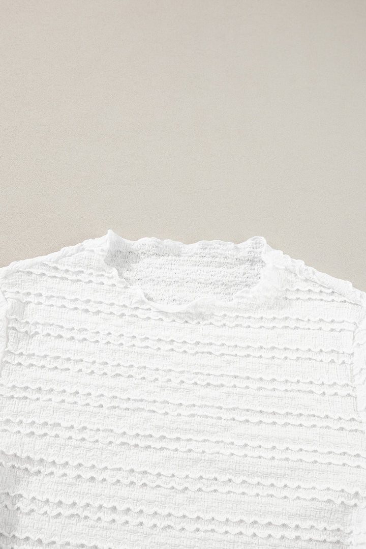 Knit Jacquard Slim Fit Top