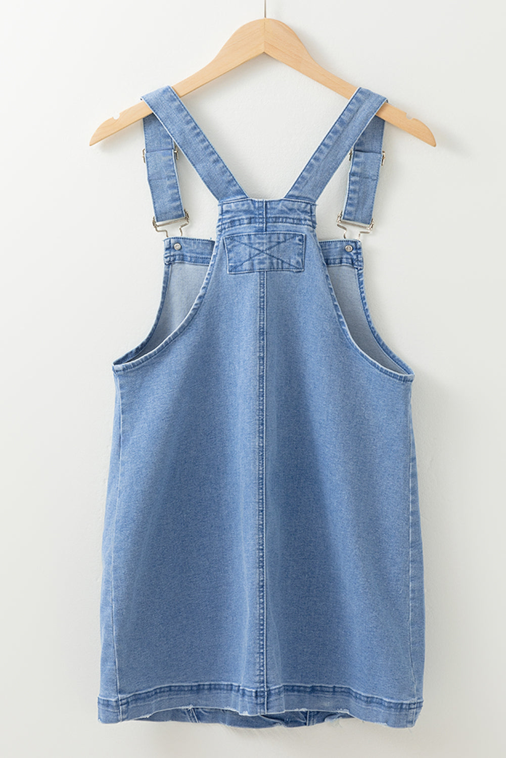 Pocketed Adjustable Straps Denim Overall Dress