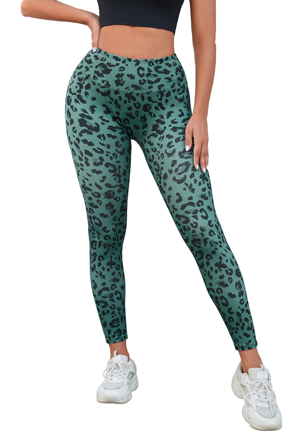 Carbon38 Leopard Print Green Leggings Size S - 65% off