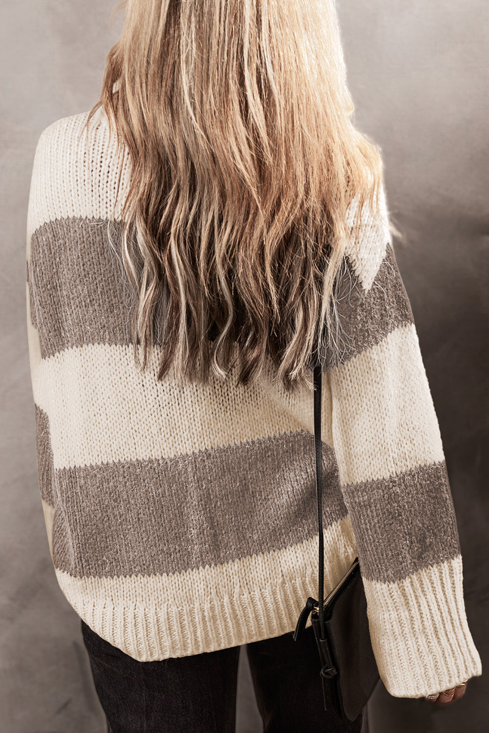 Colorblock Loose Pullover Sweater