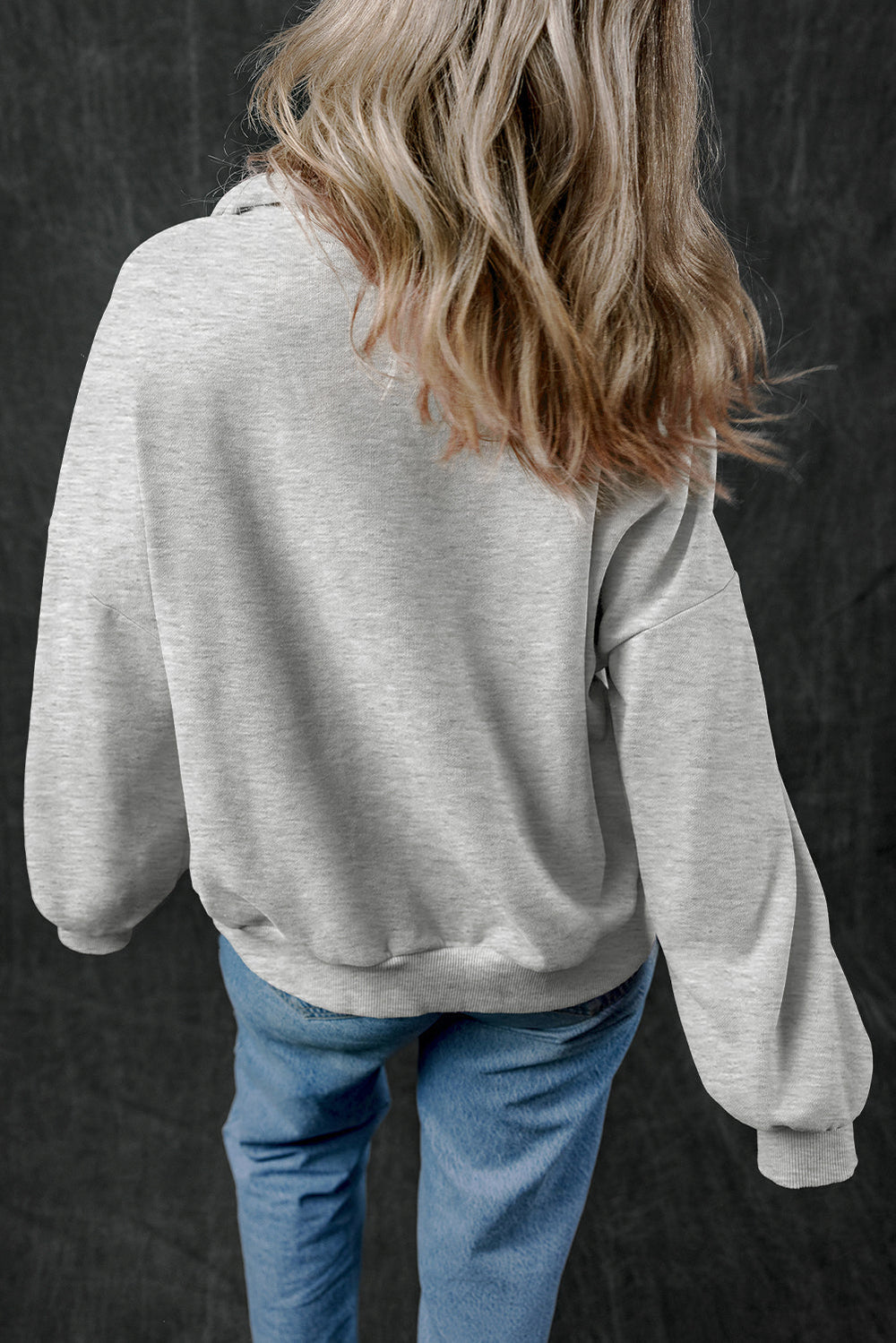 Zip-up Stand Neck Kangaroo Pocket Sweatshirt