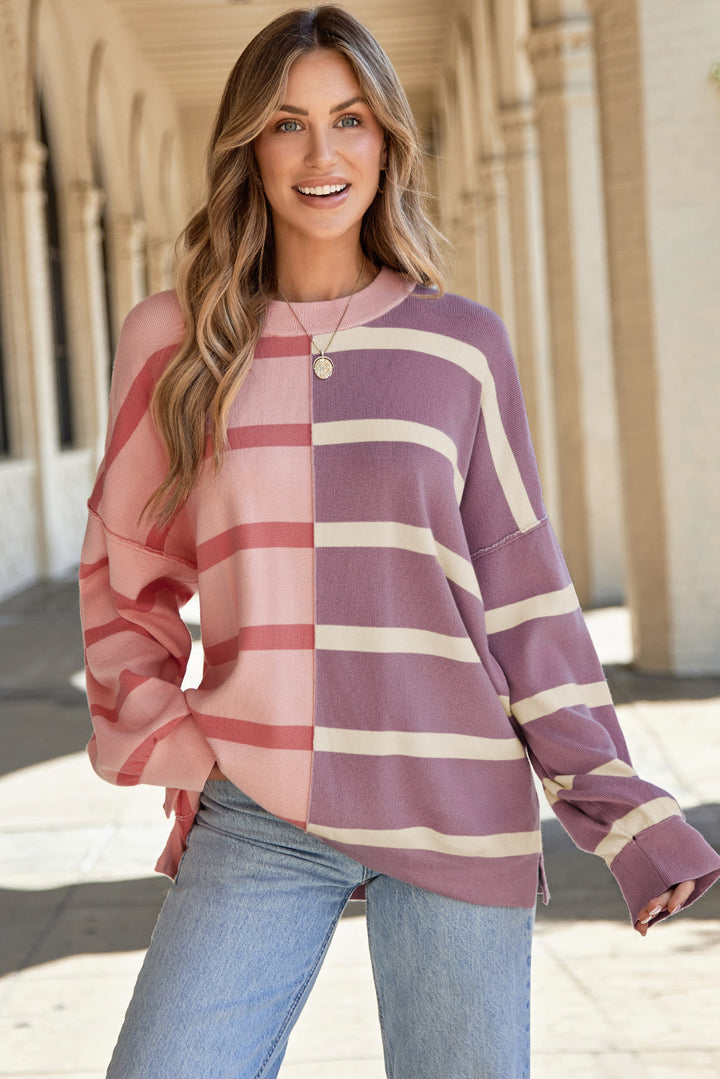 Colorblock Oversized Sweater