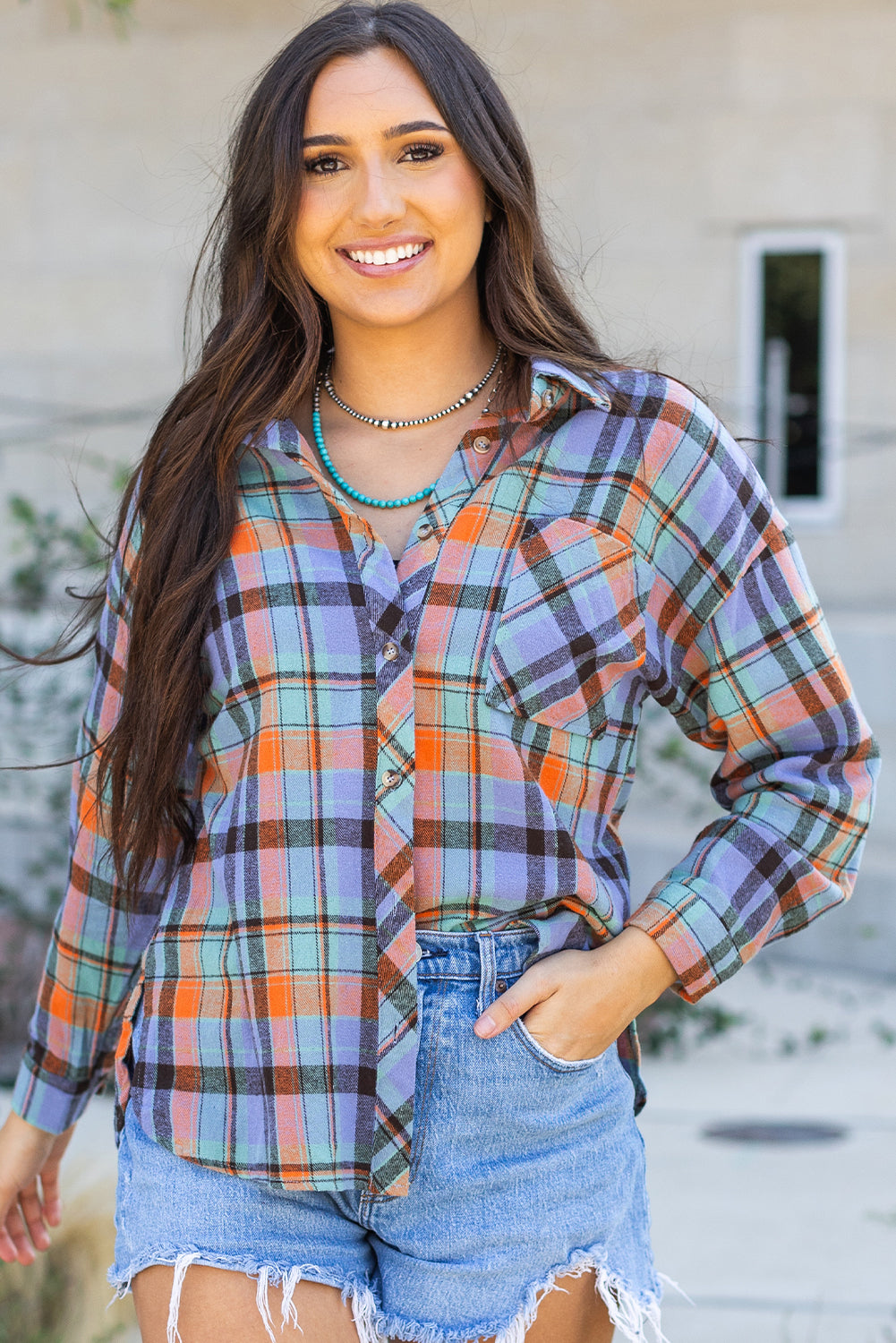 Plaid Print Loose Vintage Shirt