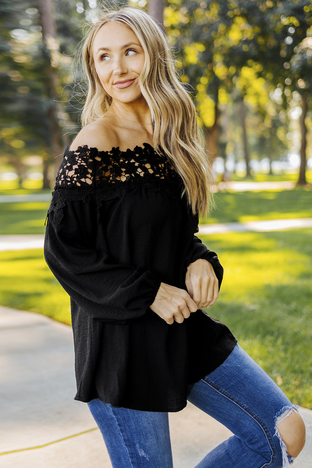 Blooming Lace Off The Shoulder Top