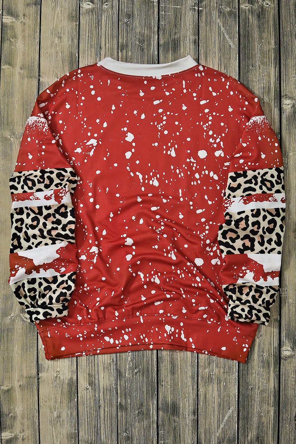 Tie-Dye Leopard Long Sleeve Top