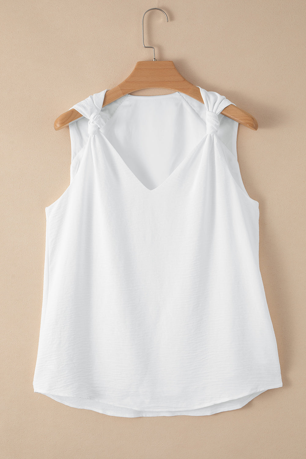 V Neck Knotted Shoulder Vest