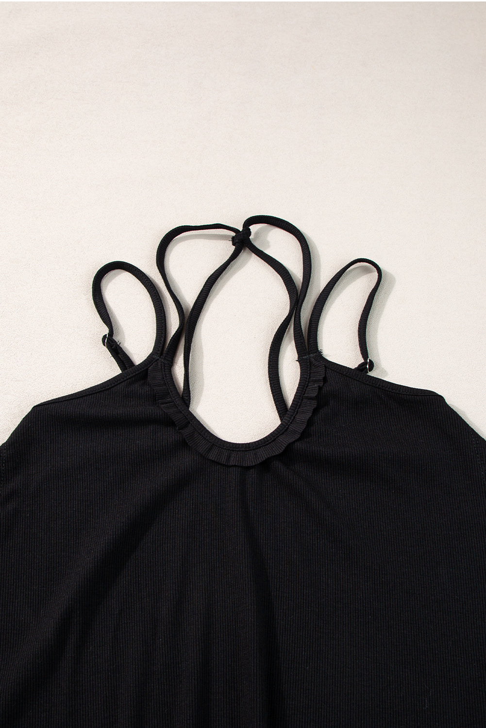 Exposed Seam Detail Double Straps Tank Top