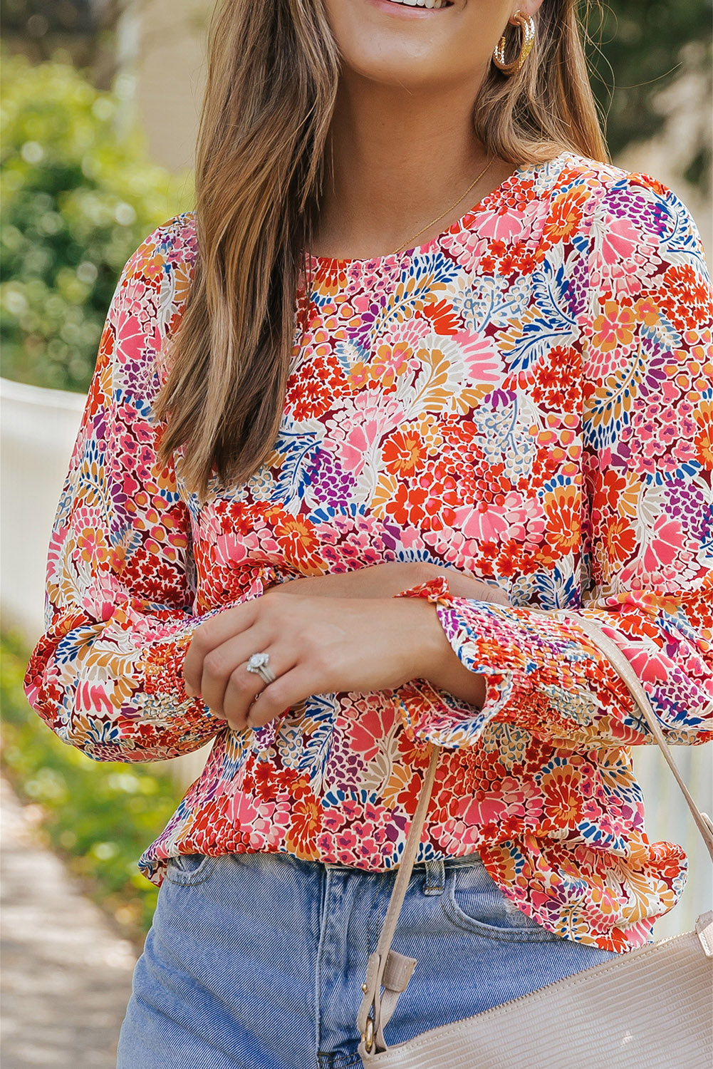 Puff Sleeve Floral Blouse