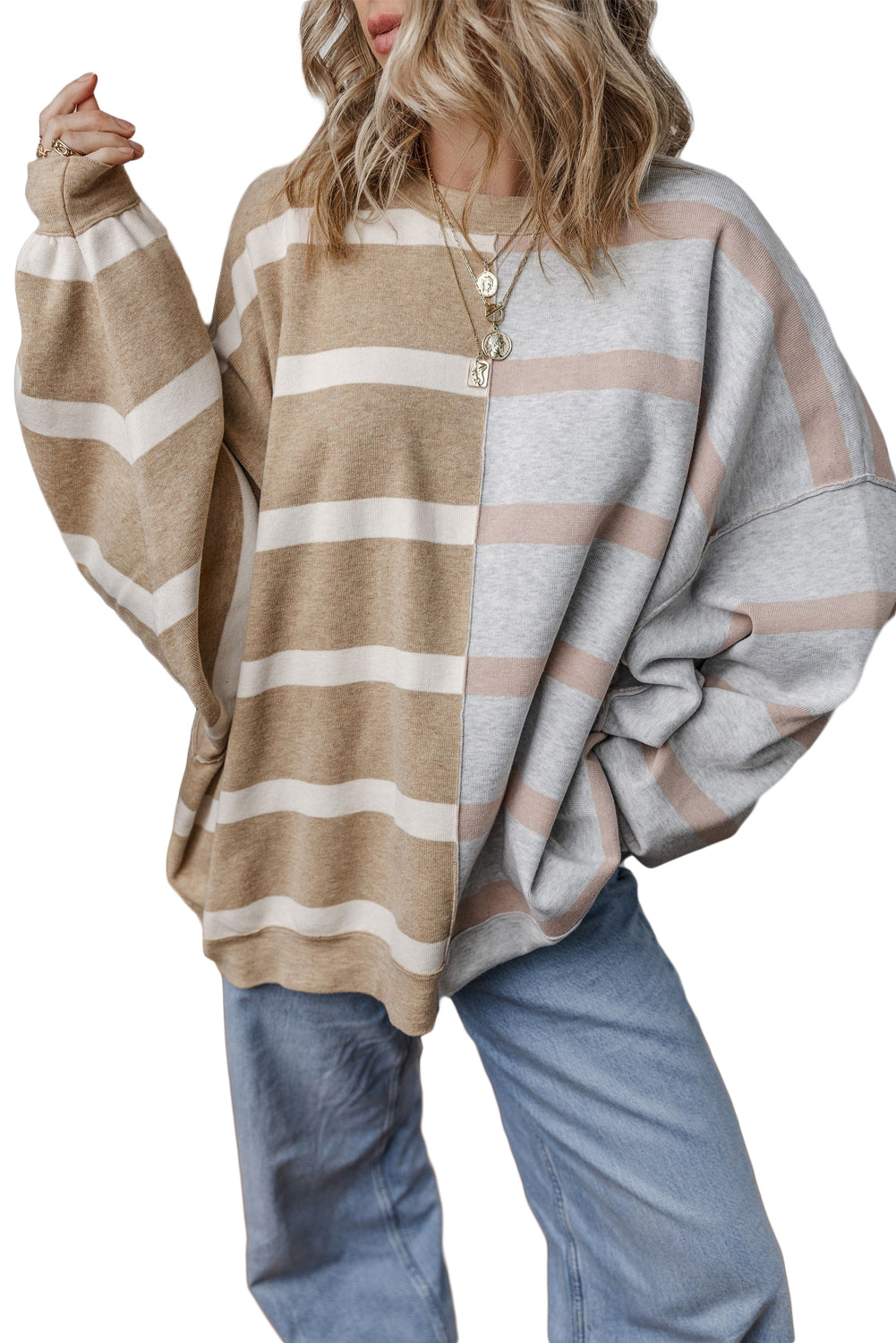 Colorblock Oversized Sweater