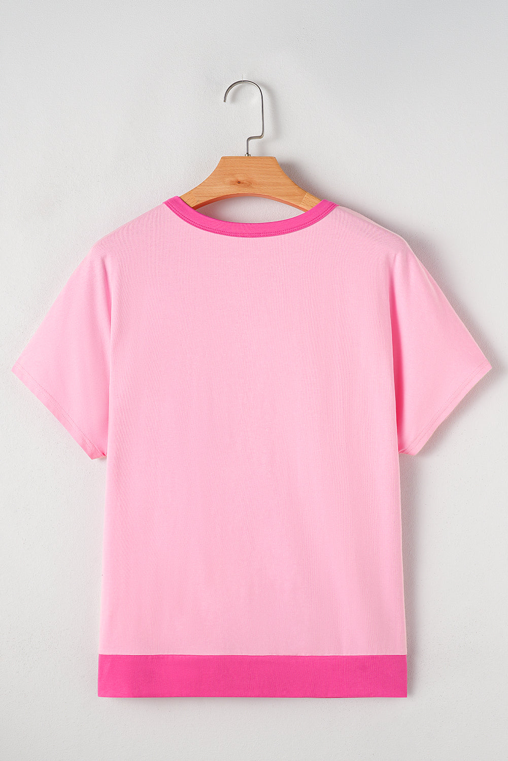 Two Tone Half Buttons Collared T Shirt