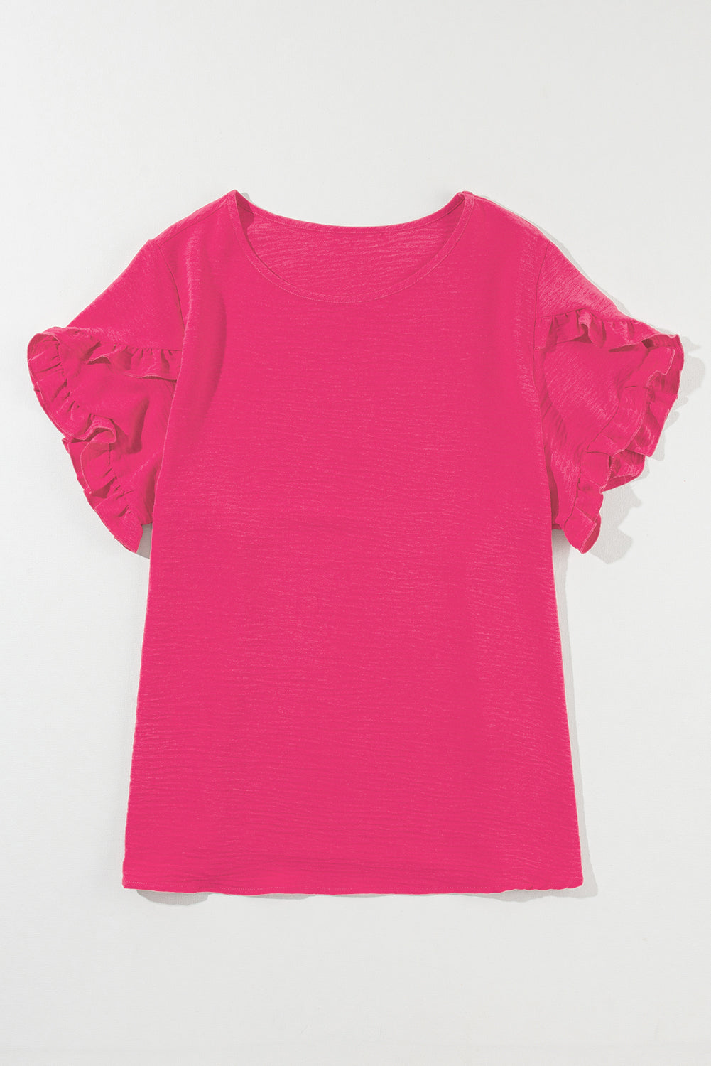 Ruffled Short Sleeve Plus Size Top