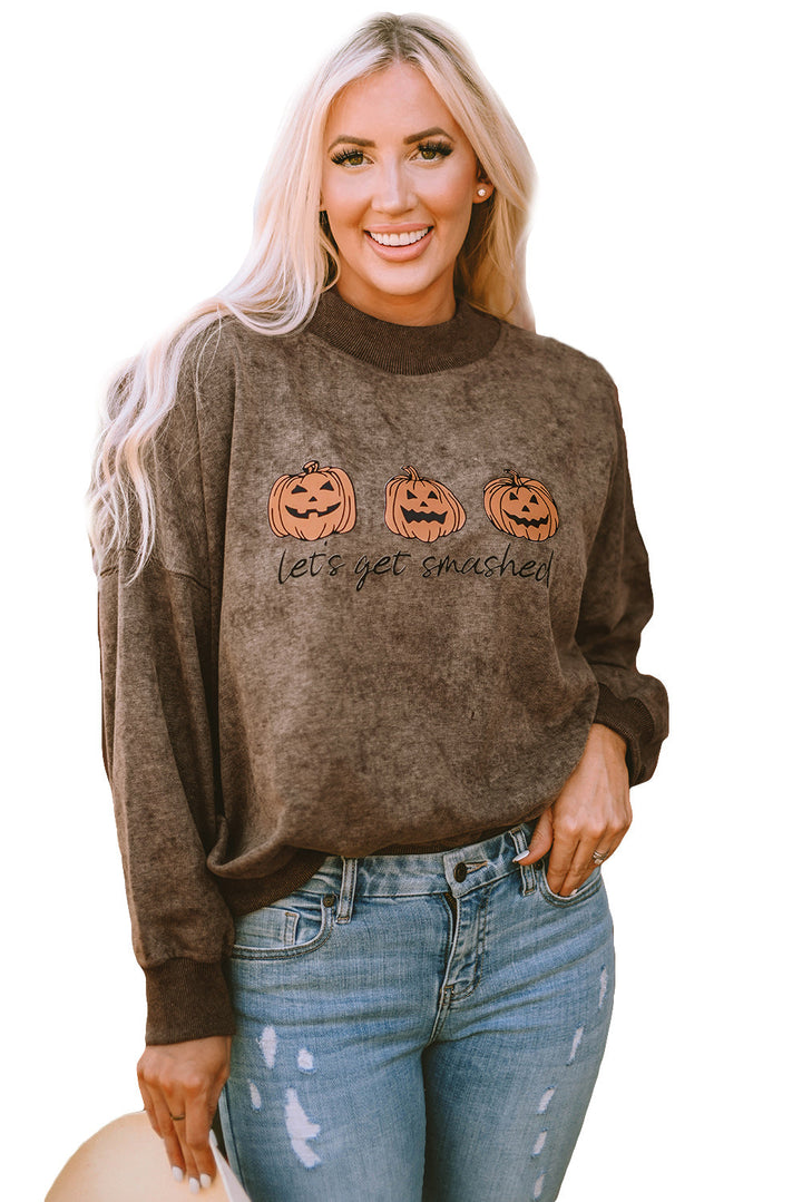 Let's Get Smashed Halloween Pumpkin Graphic Sweatshirt