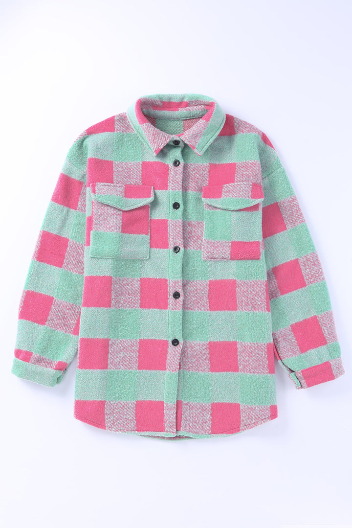 Plaid Pattern Oversized Shacket